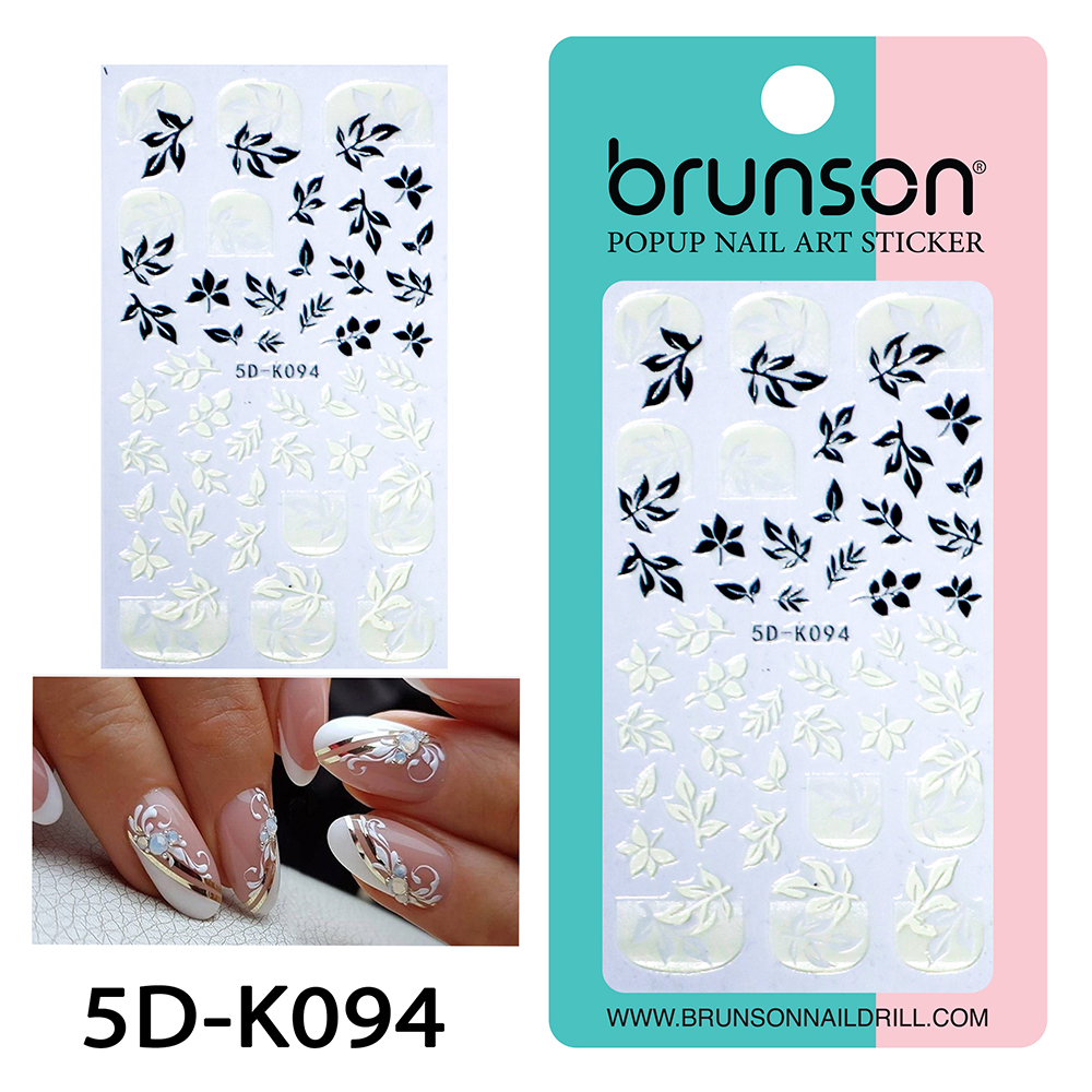 Omringd programma Republikeinse partij Flower Nail Art Sticker Decals 5d Exquisite Embossed Nail Art Supplies  Self-Adhesive Nail Art Decoration - 5D-k094 - Brunson Nail Drill Machine