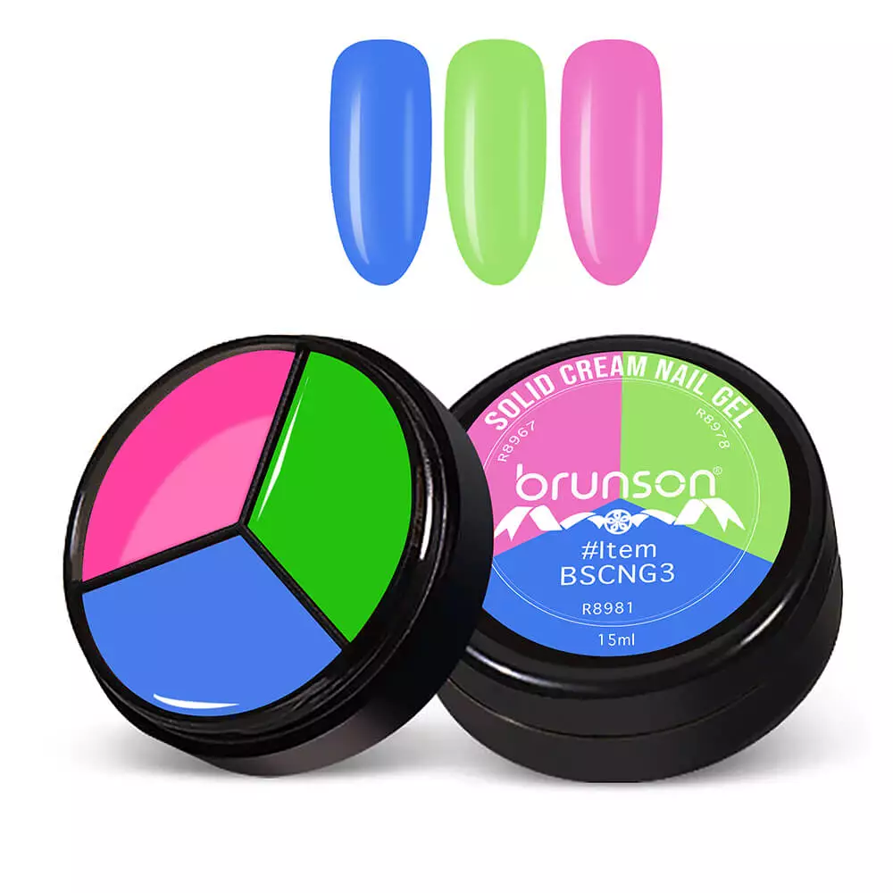 3 Colors Solid Cream Nail Gel | UV Gel Cream Gel | Brunson