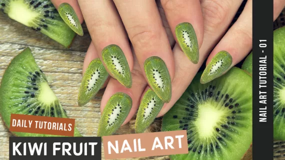Kiwi nail art tutorial