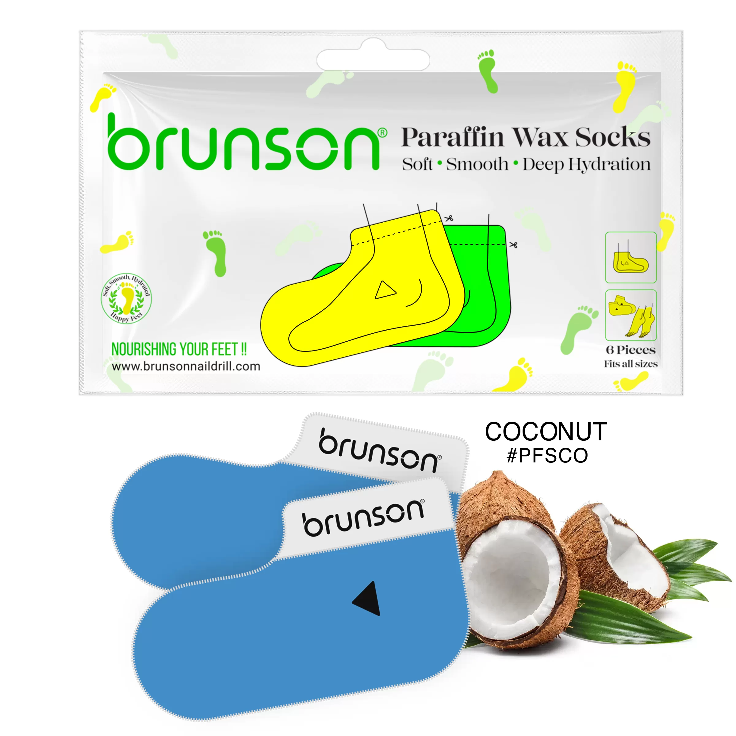 Paraffin Wax Foot Mask Kit-Coconut