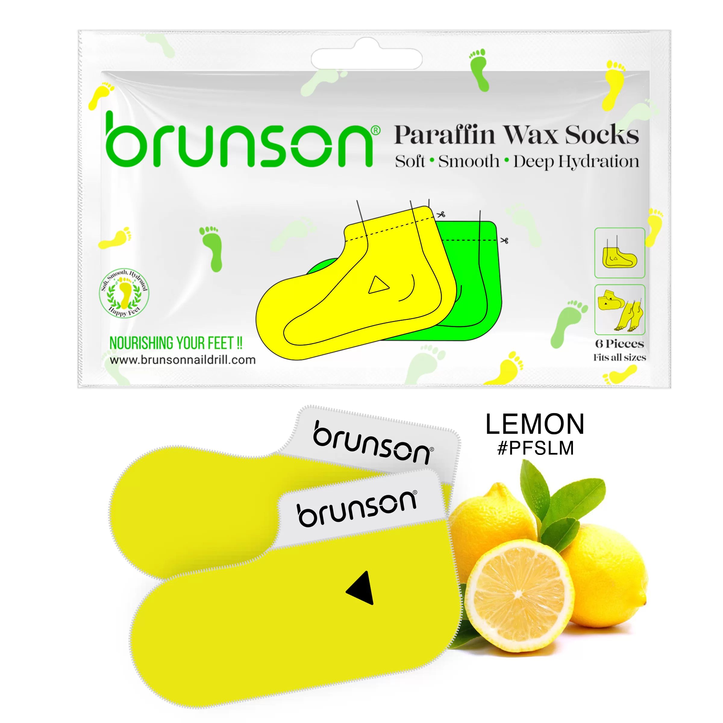 Paraffin Wax Foot Mask Kit-Lemon