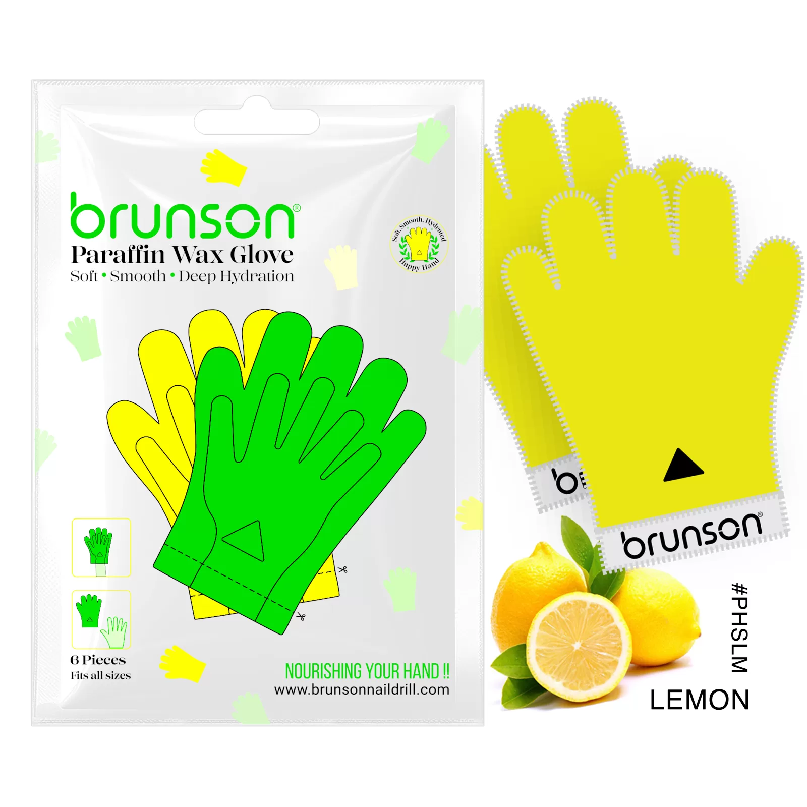 Paraffin Wax Hand Gloves Kit - Lemon