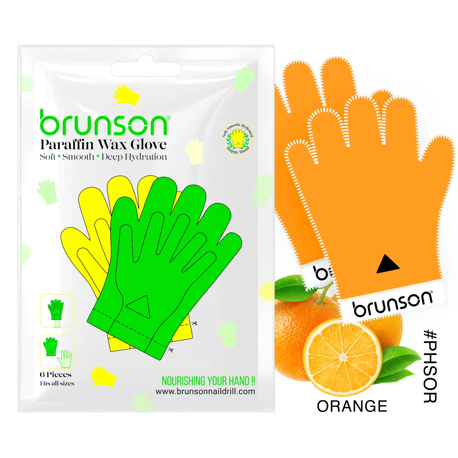 Paraffin Wax Hand Gloves Kit - Orange