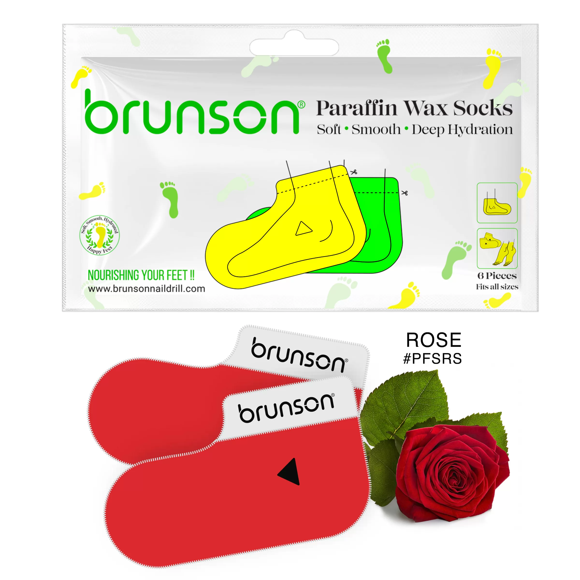 Paraffin Wax Foot Mask Kit-Rose