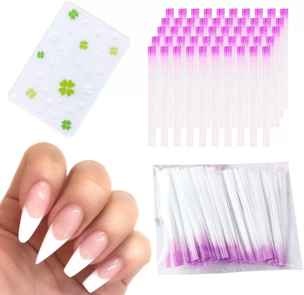 Purple Fiberglass Nail Extensions with Scraper Plate